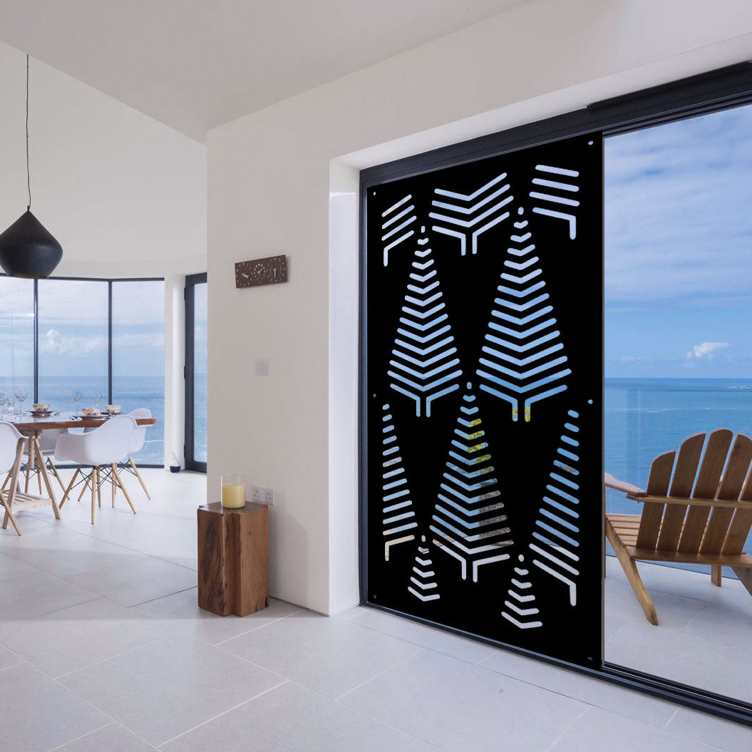 SPEAR - Pannello in PVC traforato - Parasole Colore: nero, Misura: 47x94 cm