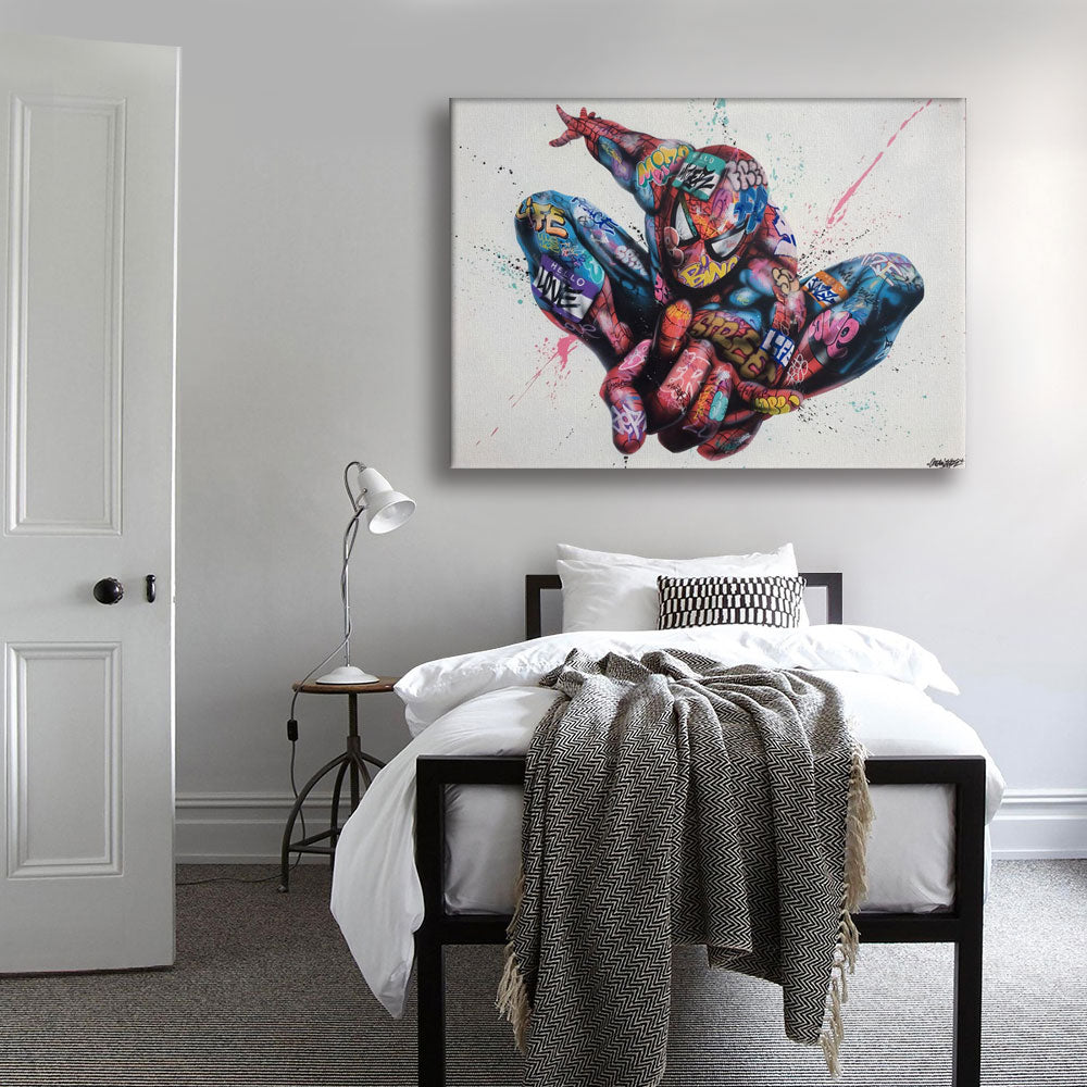 Spider -  Quadro Canvas Contemporaneo su telaio in legno Misura: 140x100 cm