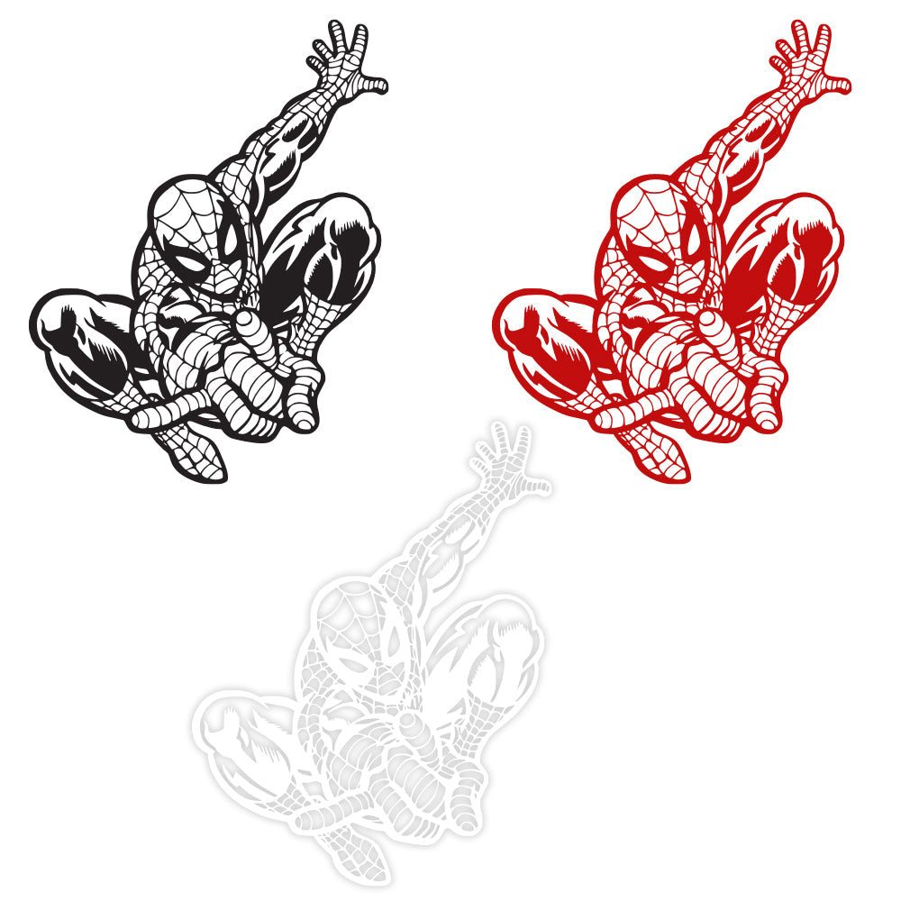 SPIDERMAN - Adesivo murale wall sticker in vinile 70x90 cm Colore: bianco