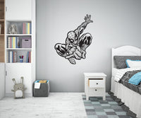 SPIDERMAN - Adesivo murale wall sticker in vinile 70x90 cm Colore: nero
