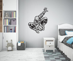SPIDERMAN - Adesivo murale wall sticker in vinile 70x90 cm Colore: nero
