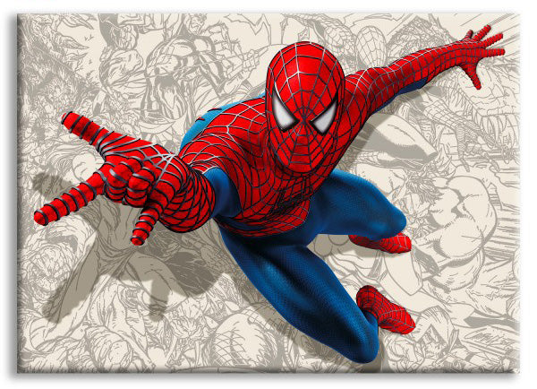 SPIDERMAN - Fumetto - Quadro Canvas su telaio in legno Misura: 100x70 cm