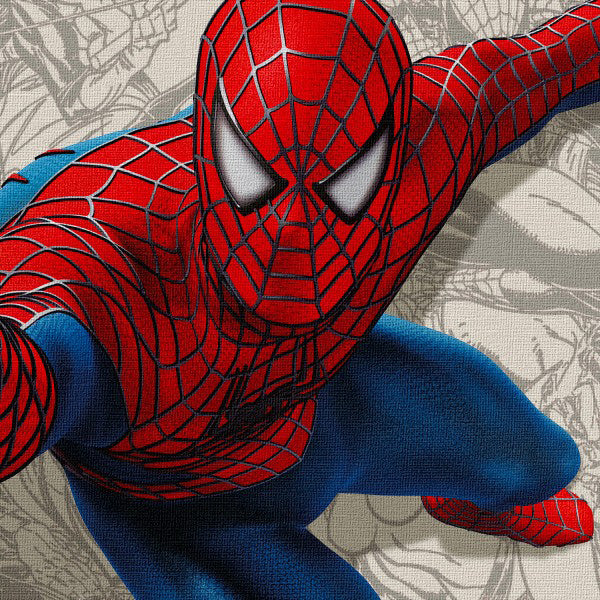 SPIDERMAN - Fumetto - Quadro Canvas su telaio in legno Misura: 100x70 cm