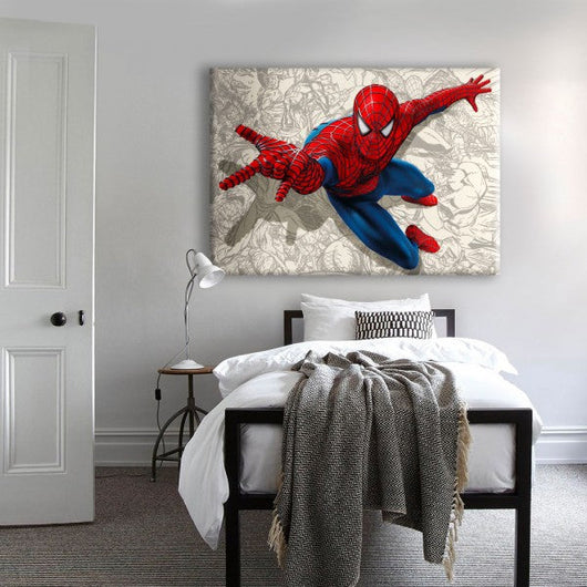 SPIDERMAN - Fumetto - Quadro Canvas su telaio in legno Misura: 140x100 cm