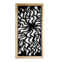 SPLASH - Moduli Decorativi in Legno e PVC Colore: nero, Misura: 73x148 cm