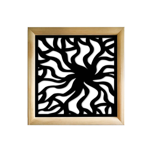 SPLASH - Moduli Decorativi in Legno e PVC Colore: nero, Misura: 98x98 cm