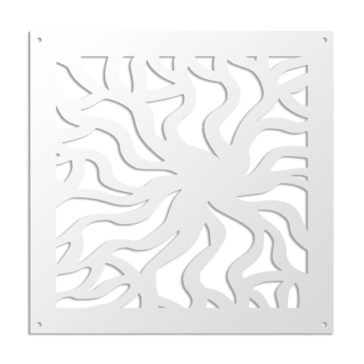 SPLASH - Pannello in PVC traforato - Parasole Misura: 98x98 cm, Colore: bianco
