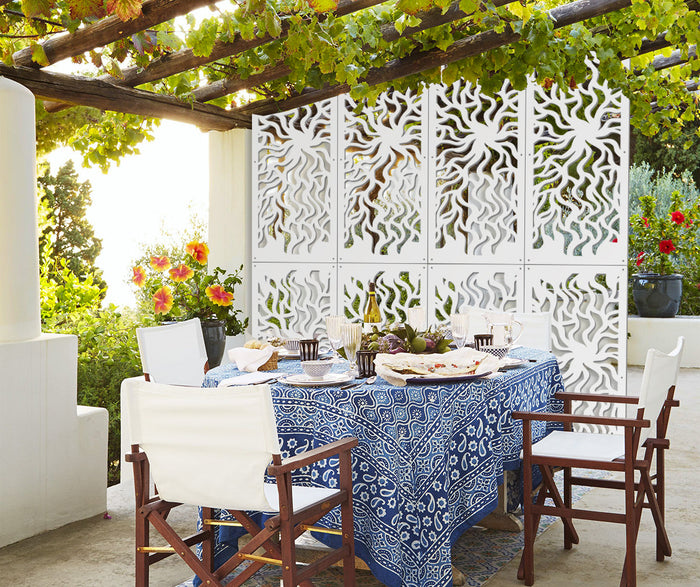 SPLASH - Pannello in PVC traforato - Parasole Colore: bianco, Misura: 47x94 cm