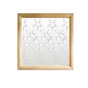 SPRING - Moduli Decorativi in Legno e PVC Misura: 48x48 cm, Colore: bianco