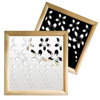 SPRING - Moduli Decorativi in Legno e PVC Misura: 48x48 cm, Colore: bianco
