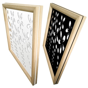 SPRING - Moduli Decorativi in Legno e PVC Misura: 48x48 cm, Colore: bianco