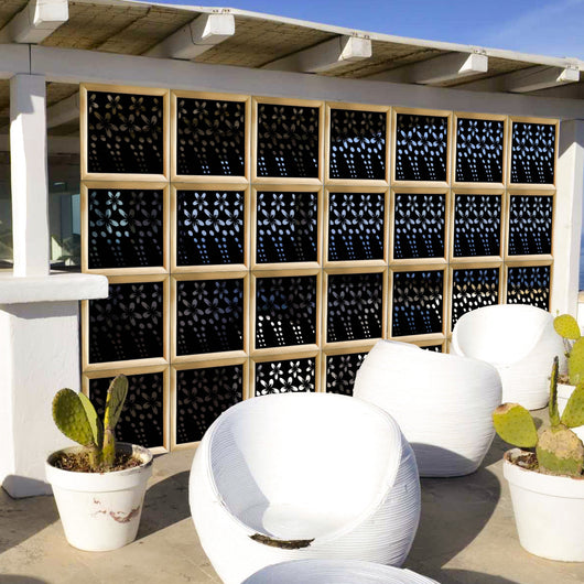 SPRING - Moduli Decorativi in Legno e PVC Colore: nero, Misura: 73x73 cm