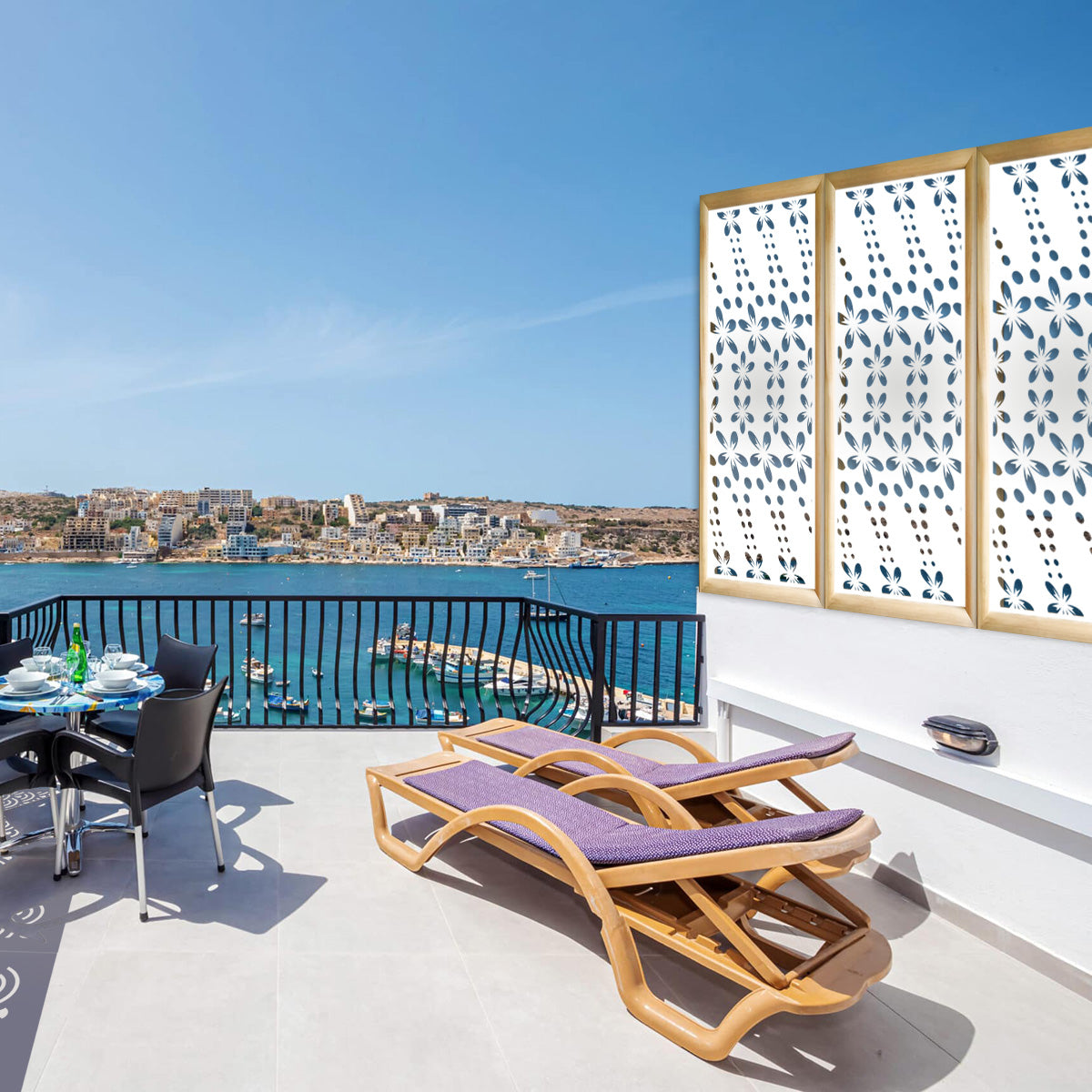 SPRING - Moduli Decorativi in Legno e PVC Misura: 47x94 cm, Colore: bianco