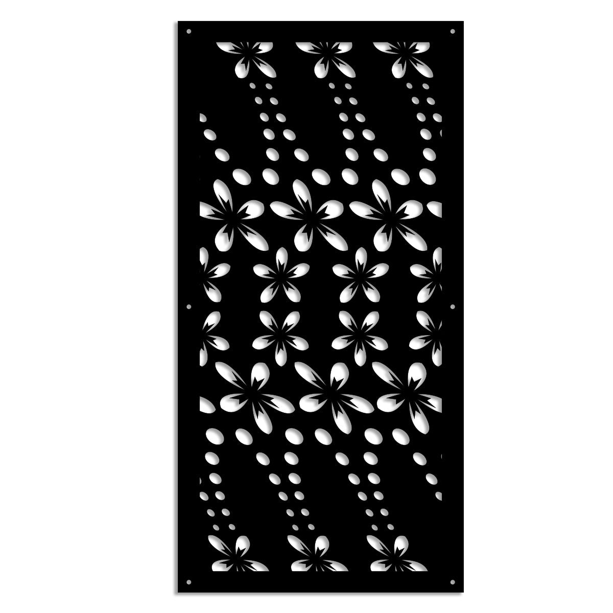 SPRING - Pannello in PVC traforato - Parasole Misura: 47x94 cm, Colore: nero