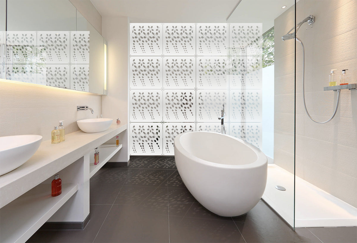 SPRING - Pannello in PVC traforato - Parasole Misura: 48x48 cm, Colore: bianco