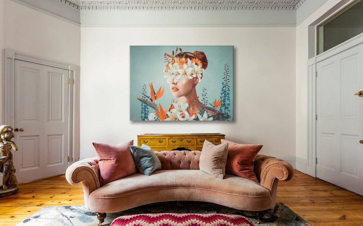 Spring Coming -  Quadro Canvas Contemporaneo su telaio in legno Misura: 100x70 cm