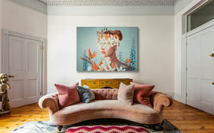 Spring Coming -  Quadro Canvas Contemporaneo su telaio in legno Misura: 100x70 cm