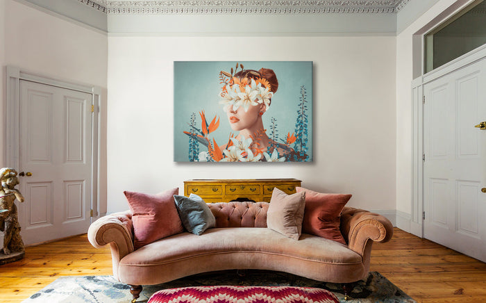 Spring Coming -  Quadro Canvas Contemporaneo su telaio in legno Misura: 100x70 cm