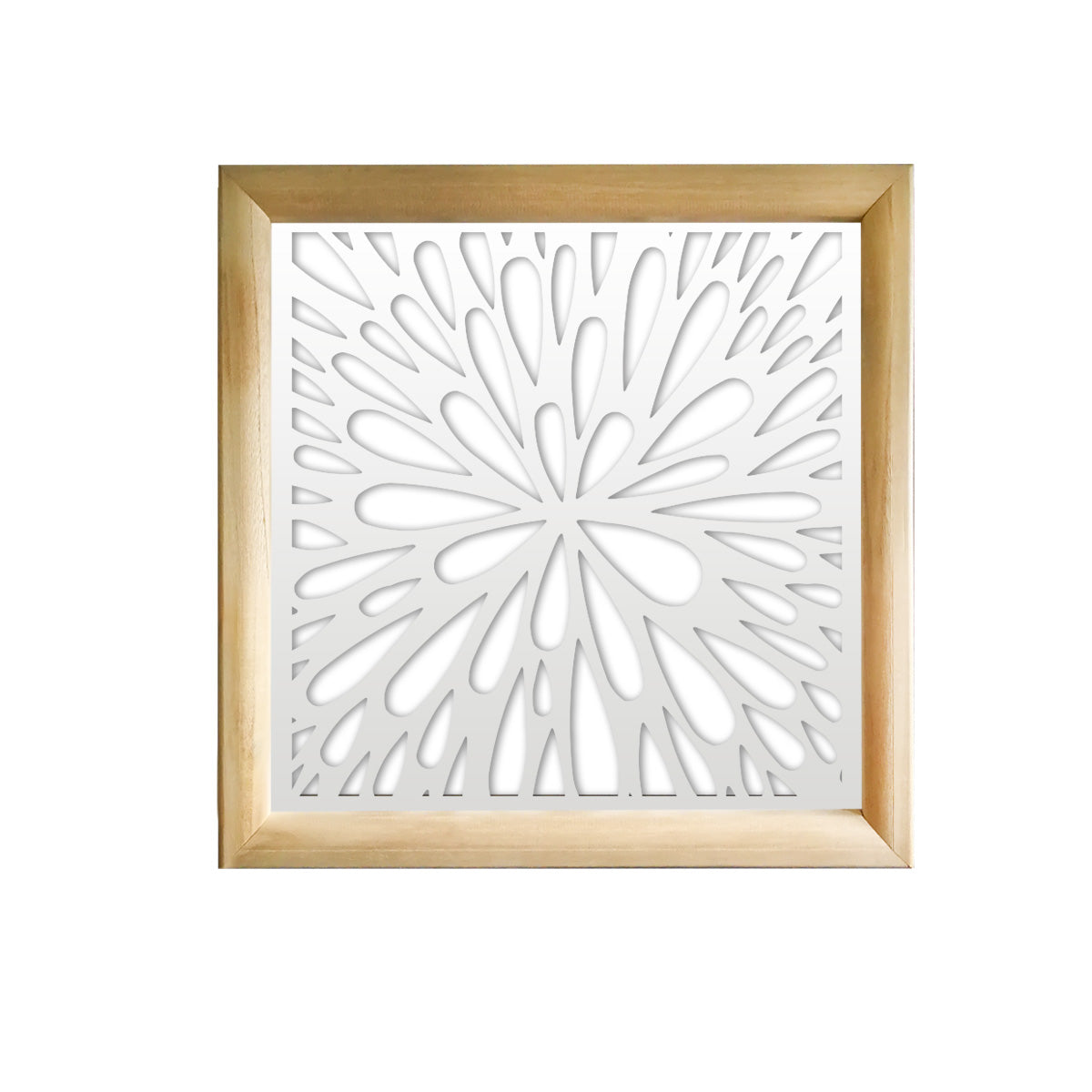 SQUIRT  - Moduli Decorativi in Legno e PVC Misura: 48x48 cm, Colore: bianco
