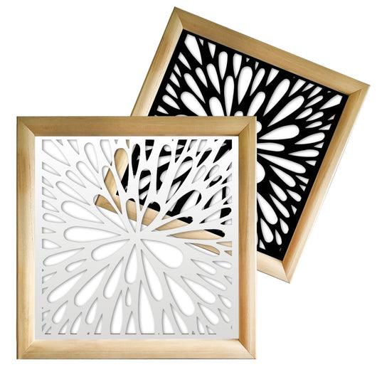 SQUIRT  - Moduli Decorativi in Legno e PVC Colore: bianco, Misura: 98x98 cm