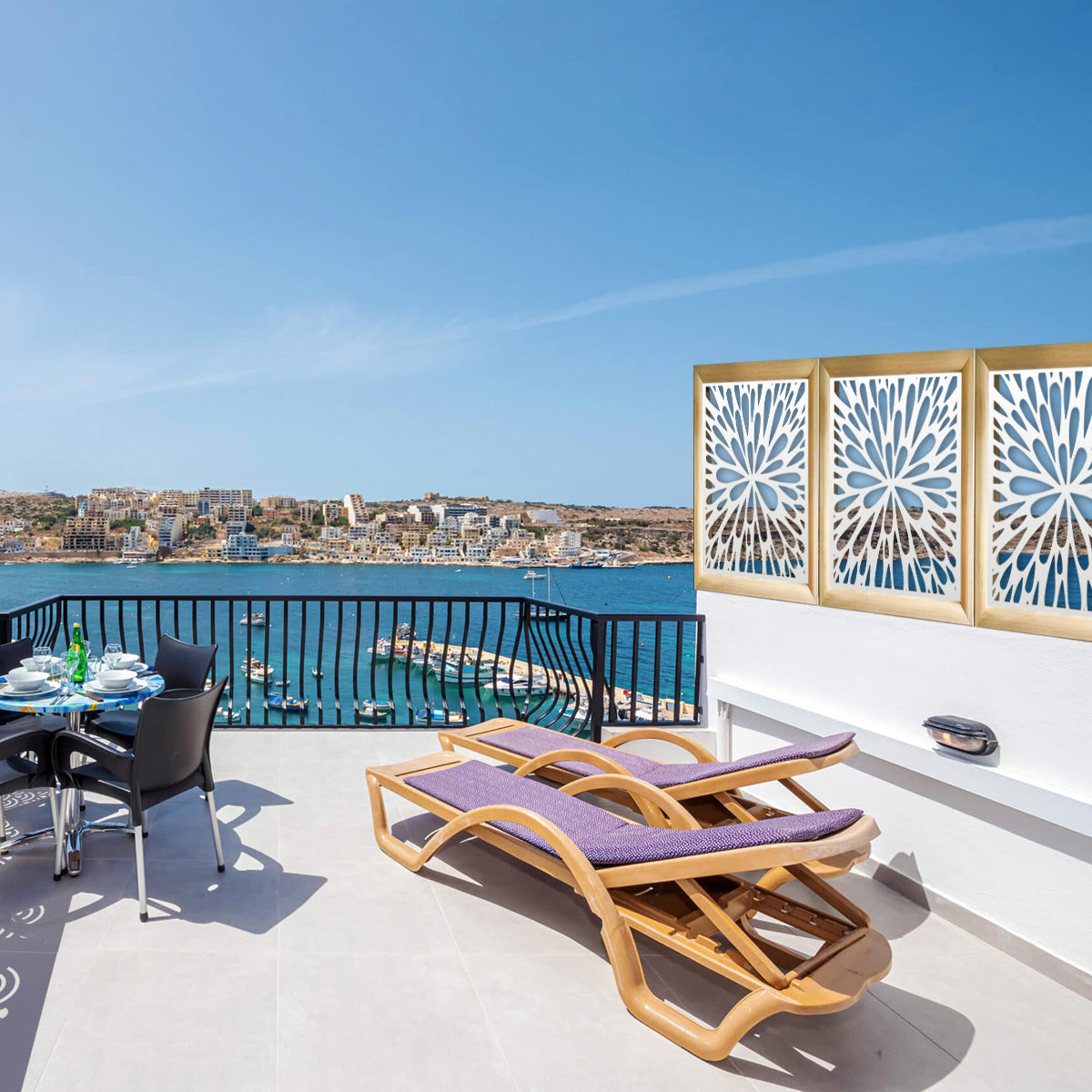 SQUIRT  - Moduli Decorativi in Legno e PVC Colore: bianco, Misura: 73x73 cm