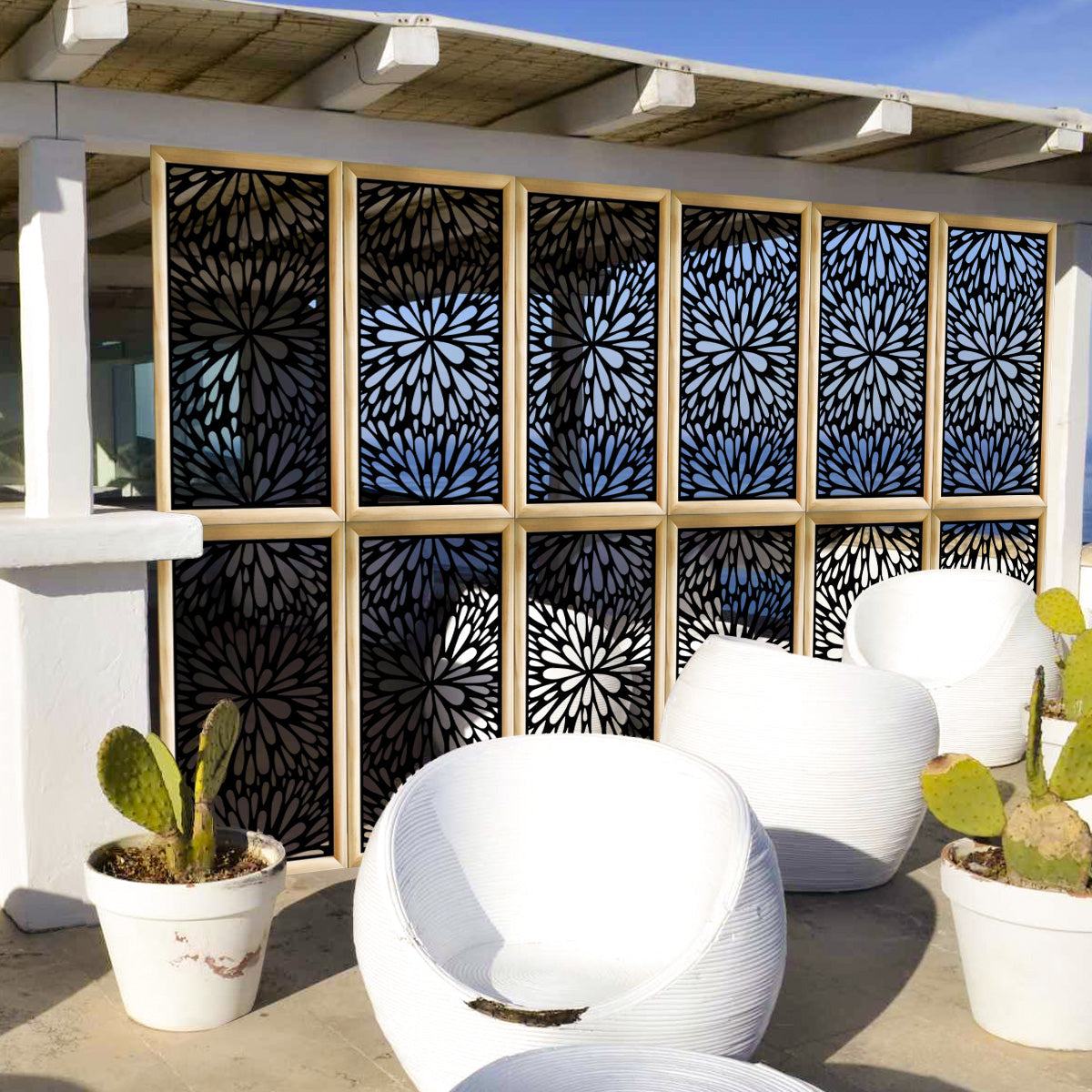 SQUIRT  - Moduli Decorativi in Legno e PVC Colore: nero, Misura: 47x94 cm