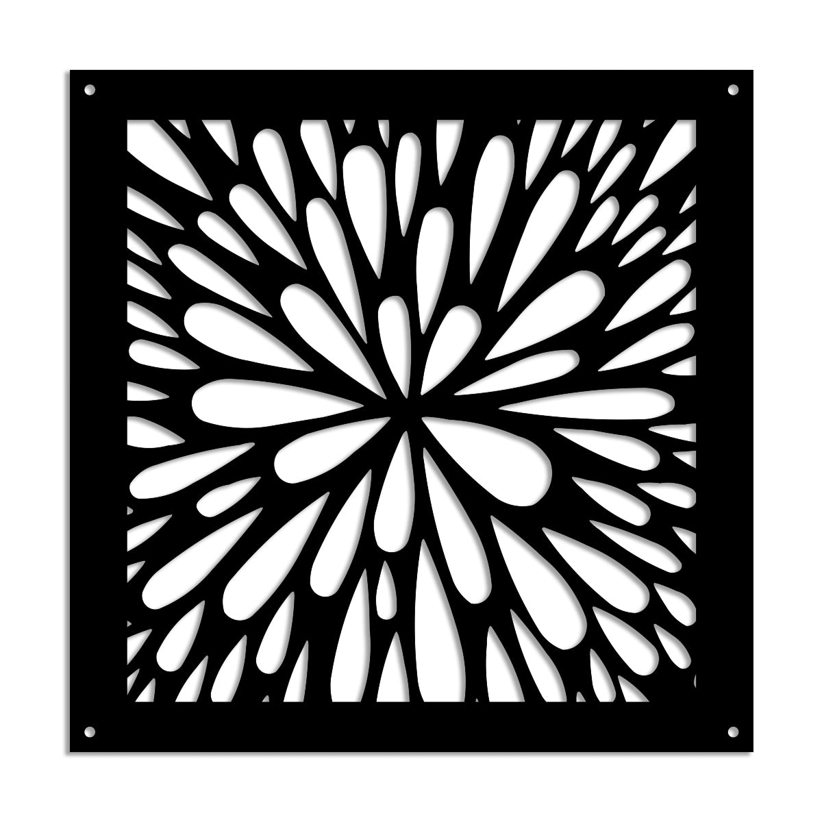SQUIRT - Pannello in PVC traforato - Parasole Colore: nero, Misura: 48x48 cm