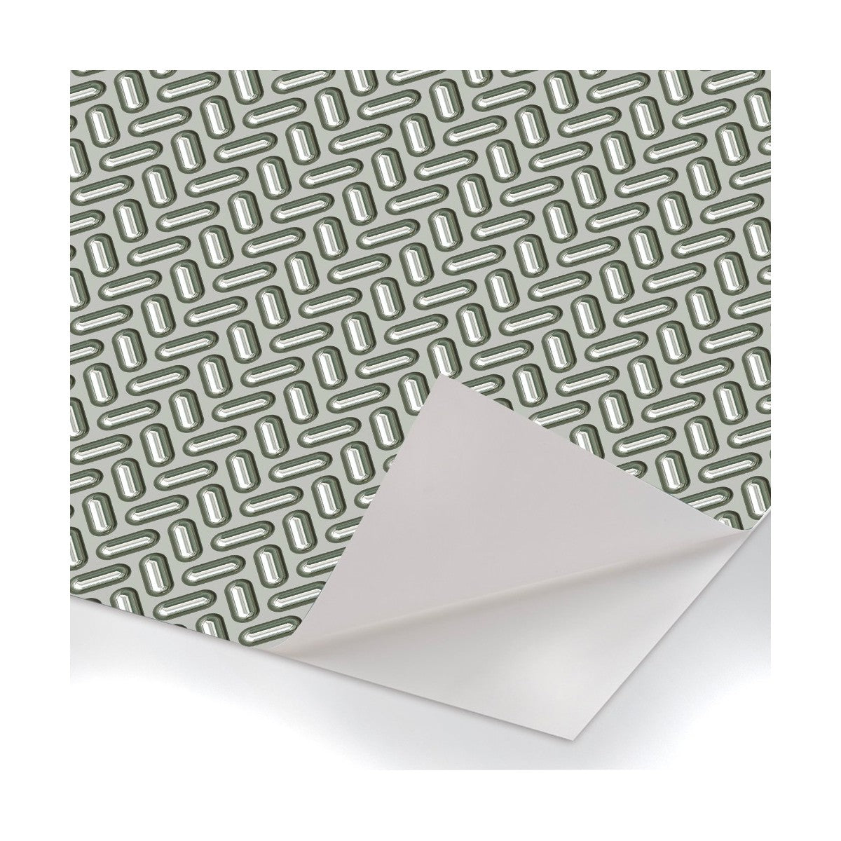 Stampa Lastra metallica tipo antiscivolo Pellicola adesiva in PVC finitura opaca Misura: 100x500 cm