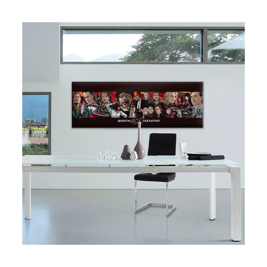 Stampa su Canvas montata su telaio in legno -soggetto Quentin Tarantino Misura: 140x50 cm