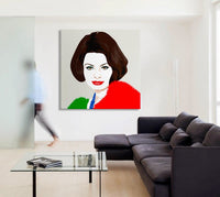 Stampa su tela Sofia Loren Quadro Canvas su telaio in legno Misura: 100x100 cm