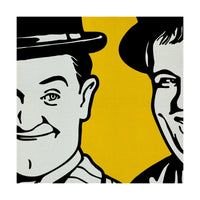 Stampa su tela Stanlio e Ollio Quadro Canvas su telaio in legno Misura: 100x100 cm