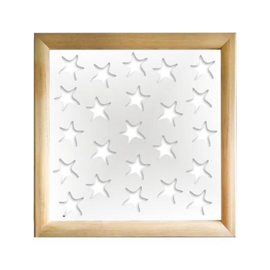 STARFISH - Moduli Decorativi in Legno e PVC Colore: bianco, Misura: 73x73 cm