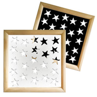 STARFISH - Moduli Decorativi in Legno e PVC Colore: nero, Misura: 73x73 cm