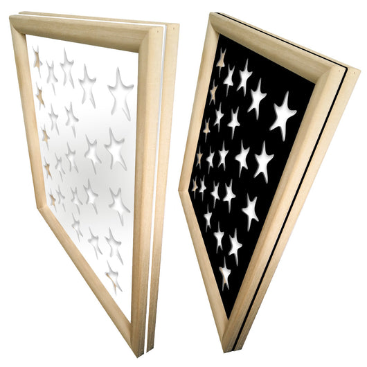 STARFISH - Moduli Decorativi in Legno e PVC Colore: nero, Misura: 98x98 cm