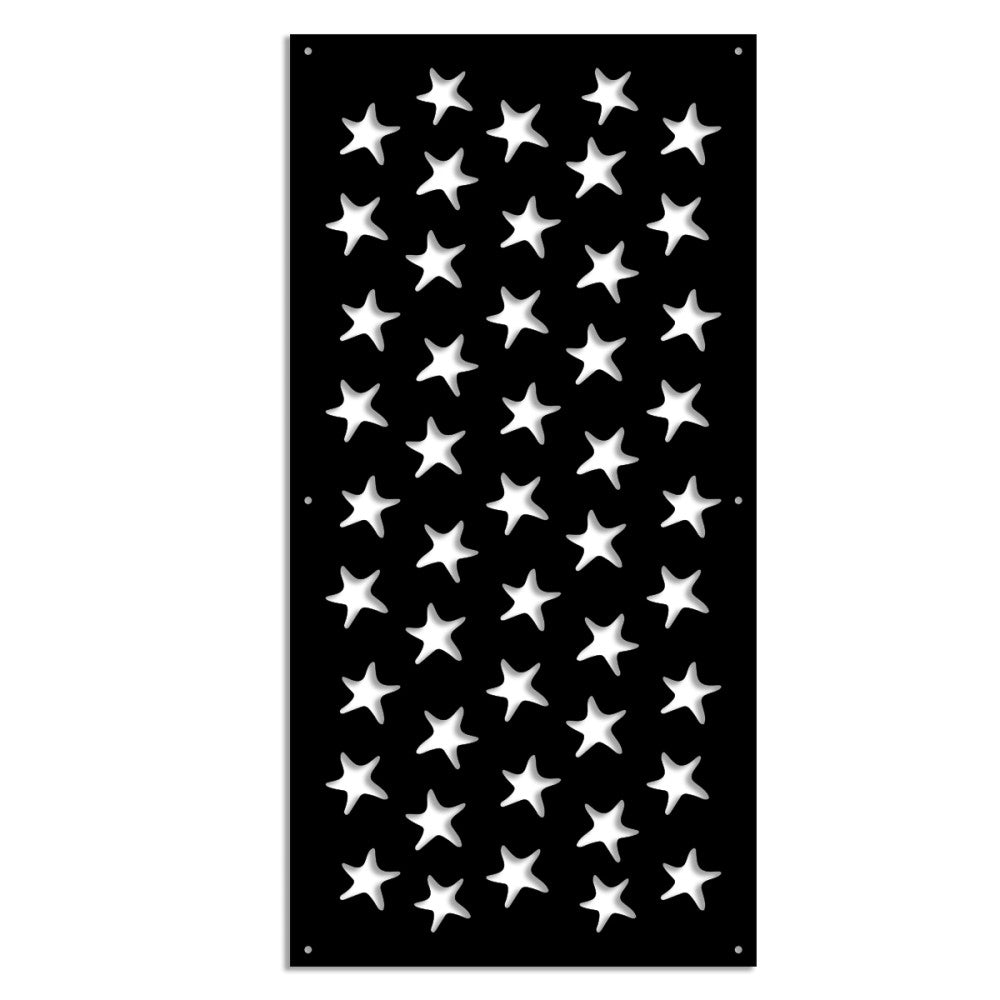 STARFISH - Pannello in PVC traforato - Parasole Colore: nero, Misura: 50x150 cm