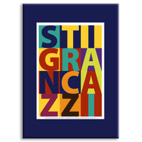 STI GRAN CAZ.. - Poster Ironico - Quadro stampato su Canvas e montato su telaio in legno Misura: 100x140 cm