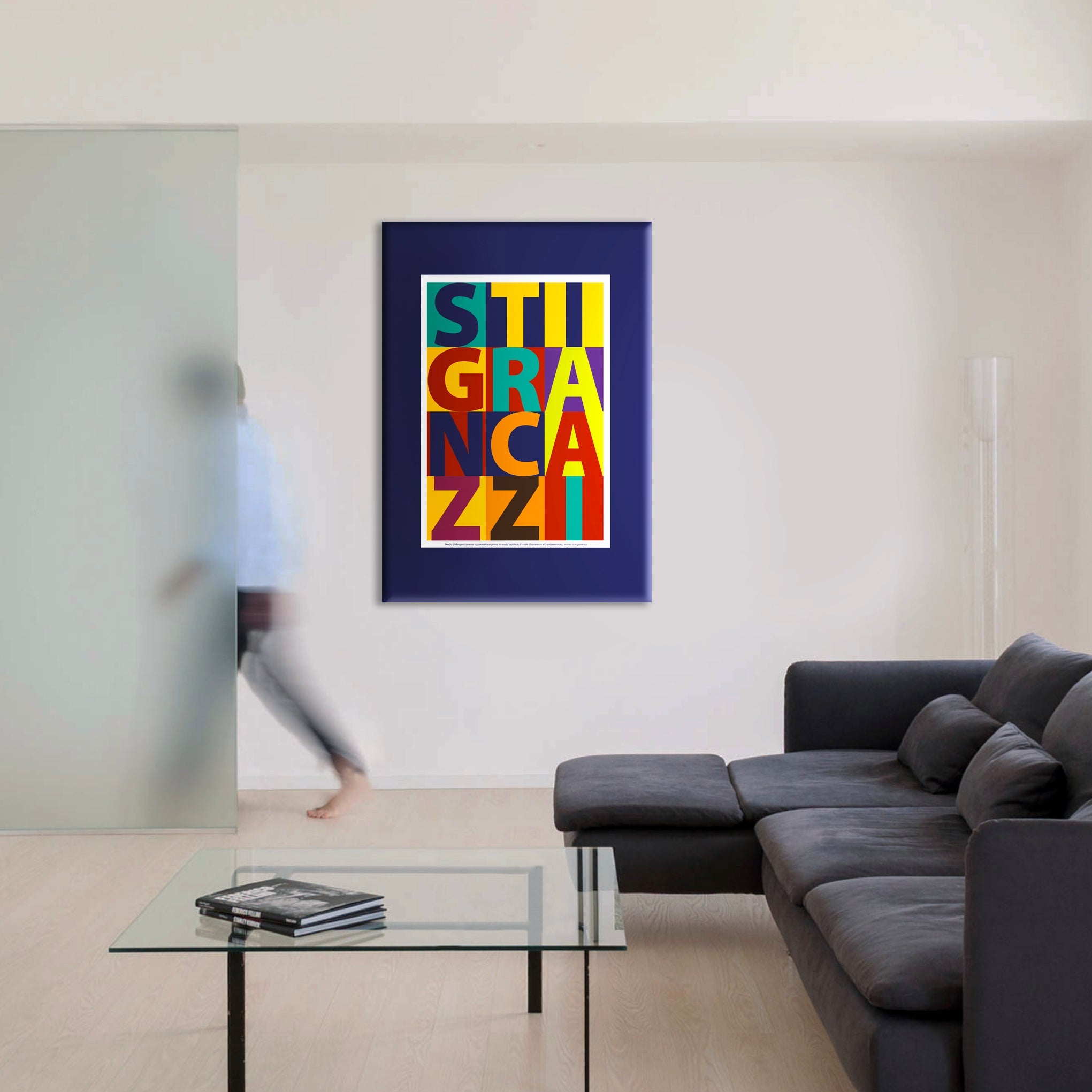 STI GRAN CAZ.. - Poster Ironico - Quadro stampato su Canvas e montato su telaio in legno Misura: 70x100 cm