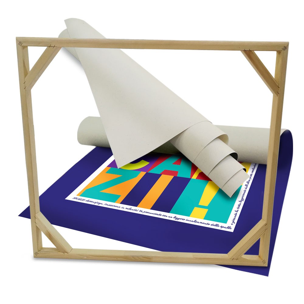 STICAZZI - Quadro stampa su tela montata su telaio in legno Misura: 130x130 cm