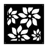 SUNFLOWERS - Pannello in PVC traforato - Parasole Misura: 73x73 cm, Colore: nero