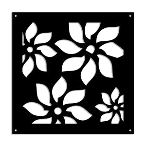 SUNFLOWERS - Pannello in PVC traforato - Parasole Misura: 73x73 cm, Colore: nero