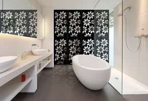 SUNFLOWERS - Pannello in PVC traforato - Parasole Colore: nero, Misura: 73x148 cm