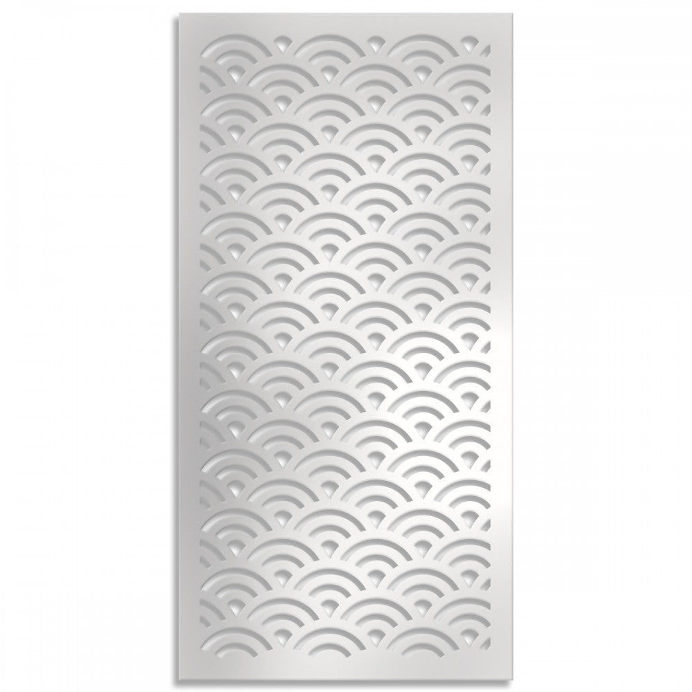 SUNNY - Pannello in PVC traforato - Parasole Misura: 47x94 cm, Colore: bianco