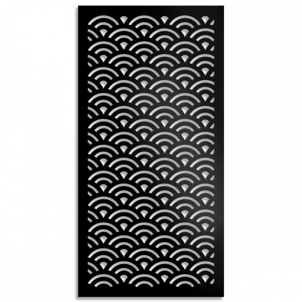 SUNNY - Pannello in PVC traforato - Parasole Misura: 50x150 cm, Colore: nero