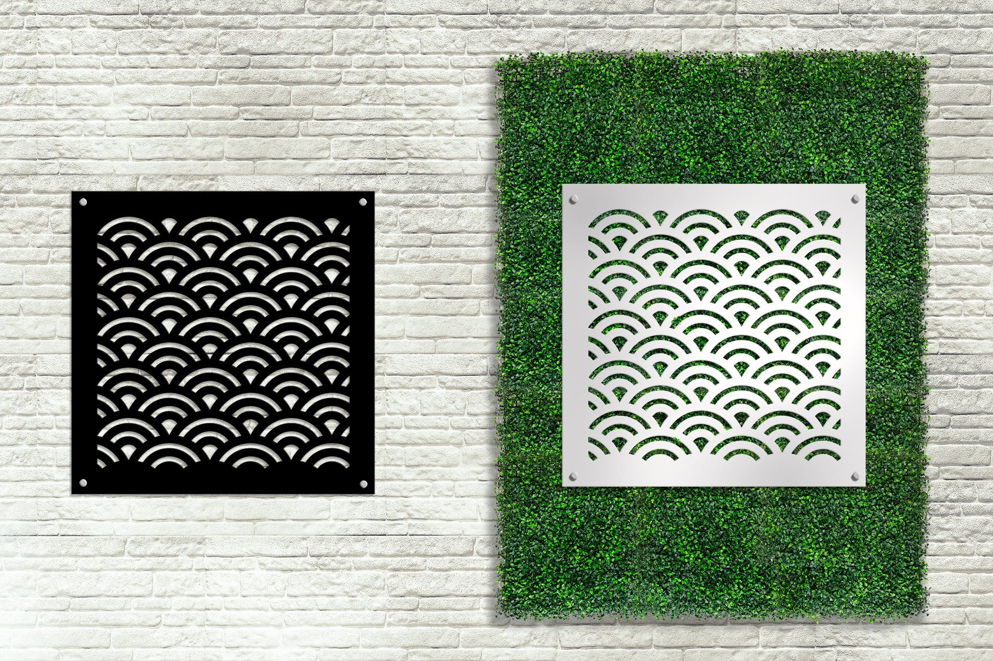 SUNNY - Pannello in PVC traforato - Parasole Colore: bianco, Misura: 73x73 cm