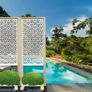 SUNNY - Separè - Paravento modulabile - 70x190cm - in Legno e PVC Colore: bianco