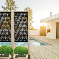 SUNNY - Separè - Paravento modulabile - 70x190cm - in Legno e PVC Colore: nero