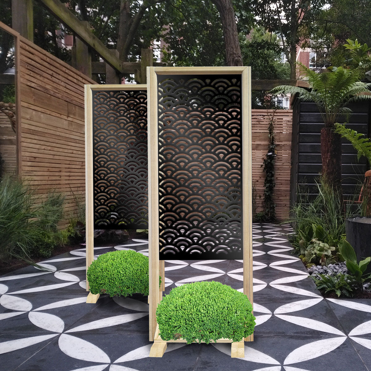 SUNNY - Separè - Paravento modulabile - 70x190cm - in Legno e PVC Colore: nero