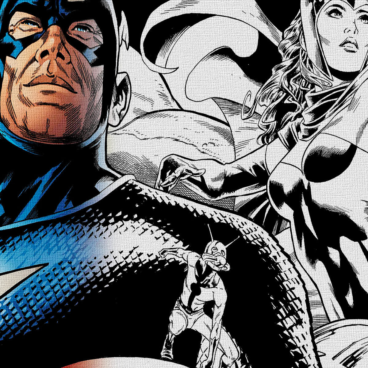 SUPEREROI LEGACY Quadro stampa su tela e montata su telaio in legno Misura: 140x70 cm