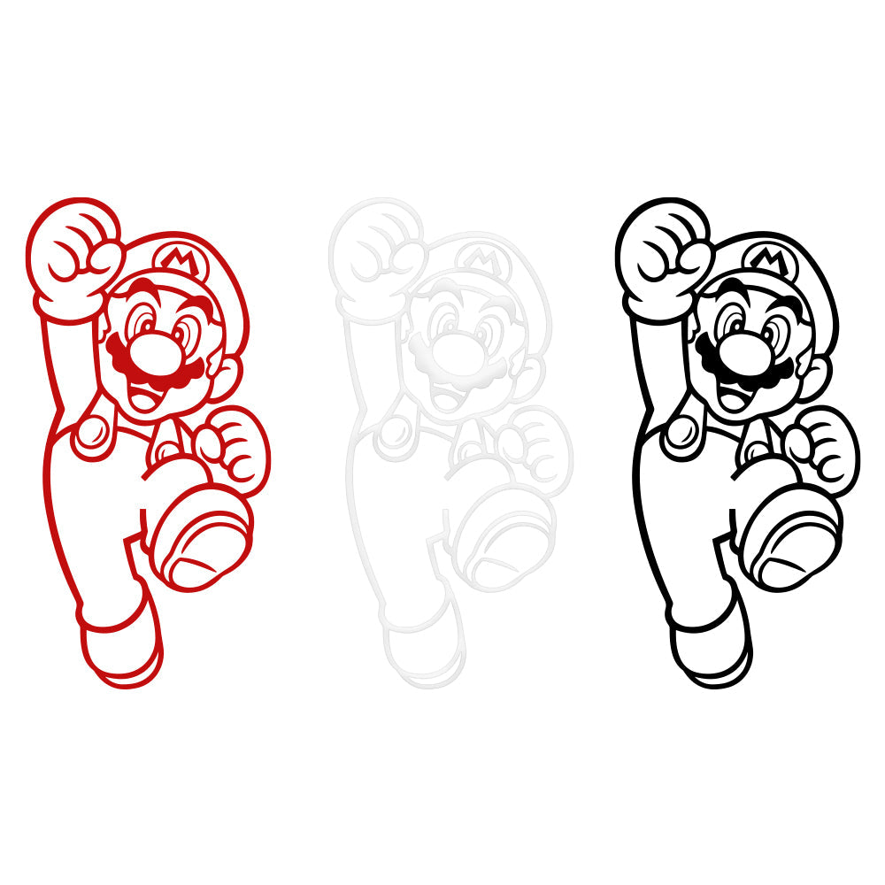 SUPERMARIO - Adesivo murale wall sticker in vinile 55x110 cm Colore: Rosso