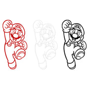 SUPERMARIO - Adesivo murale wall sticker in vinile 55x110 cm Colore: Rosso